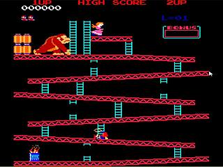 lets play donkey kong game with brunette in exciting adventure