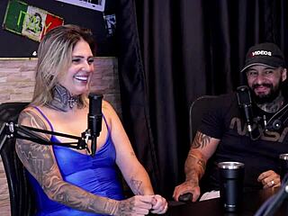 Nerdy couple discovers shocking sibling secret while enjoying public handjob fetish play.