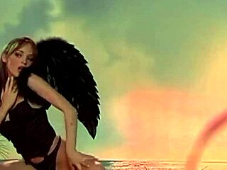 Beautiful Brunette in Costume Gets Tight Pussy Pounded by Big Sex Toy