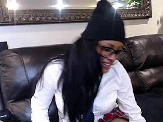 Sexy Maxine X Spreads Legs In College Skirt