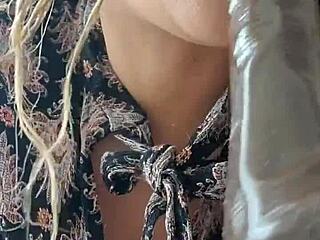 Curly Latina with Big Tits Fucks Black Cock Using Dildo Toy