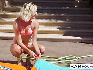 Babes - eliza jane tara ashley - slip and slide in hidden cam anal