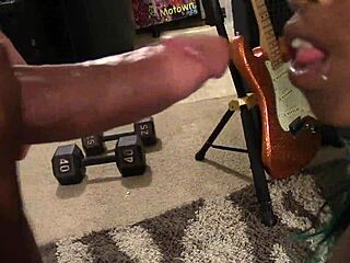 Feeling Intense Pleasure With Black Toys And Blowjob On C-Toy