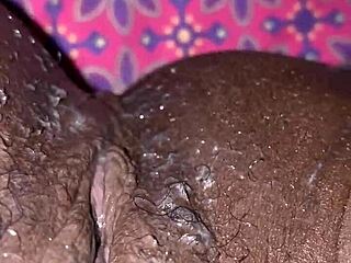 hey, ebony slut gets creampie from bbc