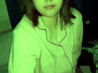 Amateur Japanese Couple Has Intimate Moment Before Bed In Pajamas