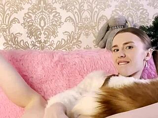 masturbation with butt plug in ass close up led to squirt