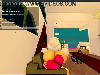 Fucking a nasty human in my yacht Roblox condo RP with monster cock