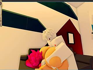 Fucking a nasty human in my yacht Roblox condo RP with monster cock