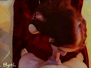 intimate fireplace oral turns passionate