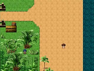 Tanned girl Natsuki drips wet in hentai game massage.