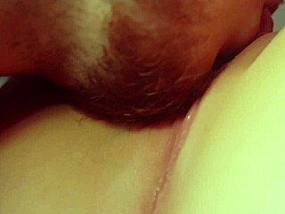 in this hot amateur scene, the pretty teen licks dripping pussy lips close-up while clothes rip