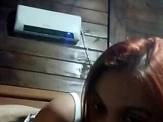 Beautiful redhead's first amateur scene