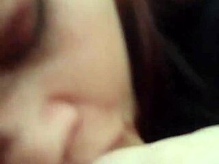 Intriguing encounter where she sucks a nice cock passionately in the bedroom.