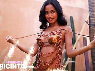 Tiny Slut Girl Putri Cinta Exposing Her Smooth Tiny Pussy