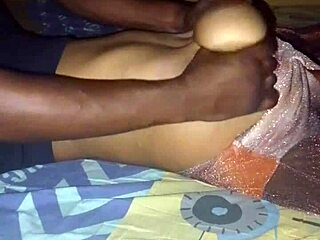 massaging my girlfriend's big boobs in see through bra