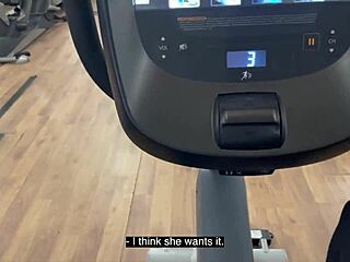 Gym beauty with stunning looks accepts my invite for steamy bathroom sex encounter.