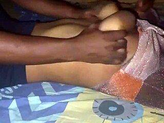 massaging my girlfriend's big boobs in see through bra