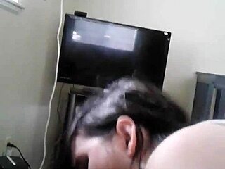 white girl deep throat in interracial blowjob