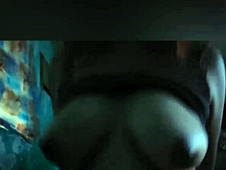 Riding with big natural tits, moaning quietly while watching TV so neighbors don't hear! 😏