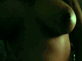 Riding with big natural tits, moaning quietly while watching TV so neighbors don't hear! 😏