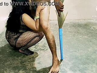 Desi Indian teen 18+ deepthroats monster cock while bent over.