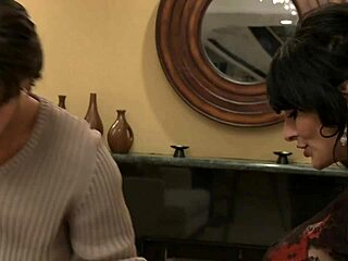 Brunette Cougar with Big Boobs Enjoys Intense Doggy Fuck in Shaved Pussy