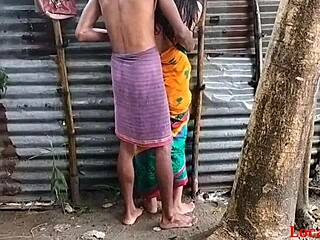 Check out this rainy outdoor sex scene with Bengali boudi going wild by Localsex31