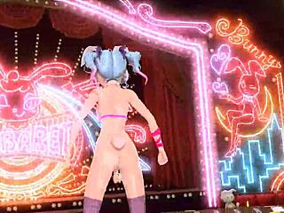 Hatsune Miku rocks the nude bunny costume