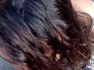 Latina Brazilian Amateur Sucks and Offers Pussy on Outdoor Porch