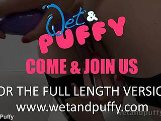 웨트앤퍼피 애슐리 오션, 보라색 바이브레이터로 격렬한 오르가즘까지 장난