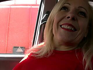 Come on, let's fuck this blonde cougar hard in the car right now.