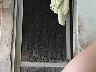 I-I can't believe this innocent girl bathing, spy camera caught it all!