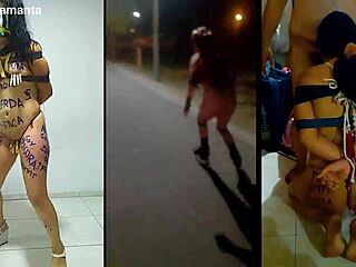 Slut slave tied up in bondage gets humiliated and fucked as prostitute