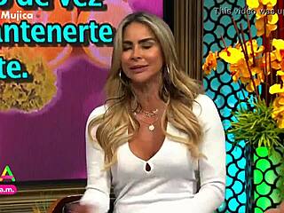 look at aylin mujica's marked nipples and big ass in mini dress upskirt