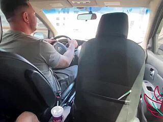Latina Milf Blows Stepson While Cuck Drives Car