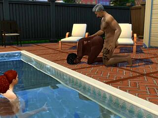 Ajay Fucks the Cheerleading Squad Poolside in Sims 4 Wicked Whims