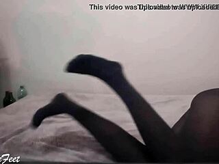 Her sexy legs in nylon drive me wild, especially Miley Grey's teasing fetish display.