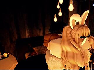 Fucking candy in her cosplay bunny outfit