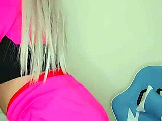 Transexual beauty flaunts pink charm and tasty appeal. Gets everyone hooked.