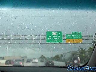 Mature bigtits cougar bounces on big cock in outdoor hardcore anal handjob assfucking with babe