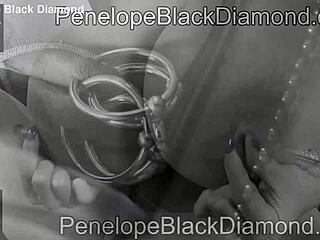 penelope black diamond reaches big orgasm with vibrator and anal toys