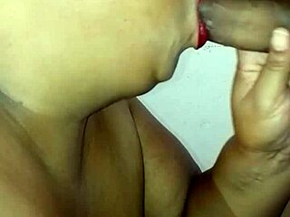 fat wife gets a tasty blowjob from her bbw lover