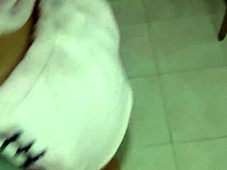 Linda, the beautiful latina stepdaughter, enjoys me cumming in her huge ass during homemade fetish session.