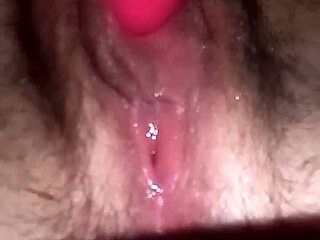 masturbating with vibrator, big orgasm with visible contractions?