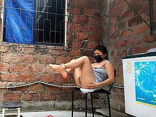 i recorded my neighbor fingering herself, and she caught me watching