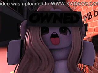 She was annoying, so I punished her as a bot in Roblox.