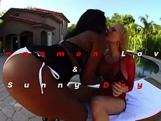 Sinnamon Love Hints at Curvy Ebony Milf Cheating with Big Natural Tits in Thong on Sunny Day