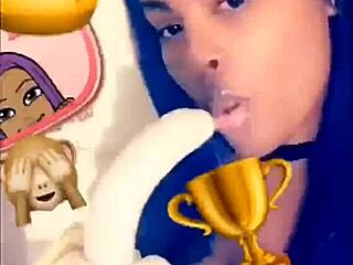 Butta Performs Banana Blowjob in Compilation