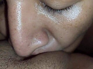 Nice eye contact pussy eating before missionary fuck