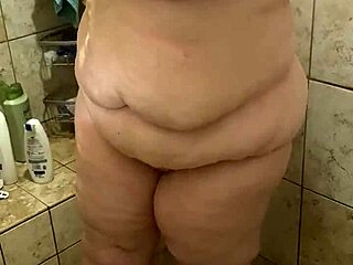 i caught my curvy bbw wife washing in the shower